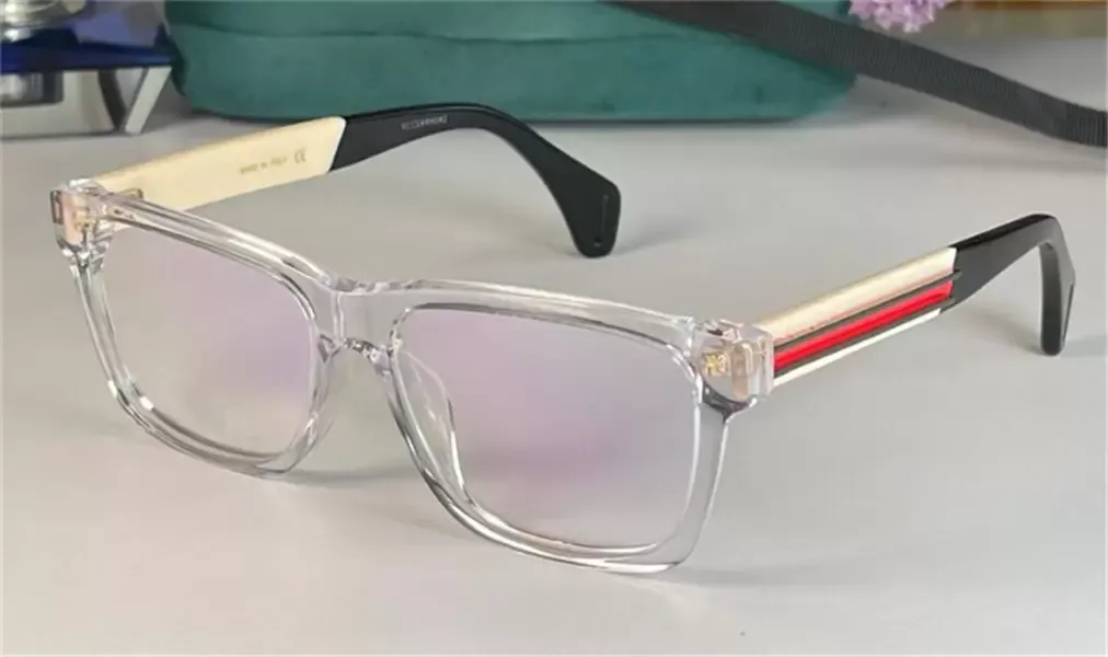 Optical Eyeglasses For Men and Women Retro Style 0464 Anti-blue light lens Square plate full Frame with box