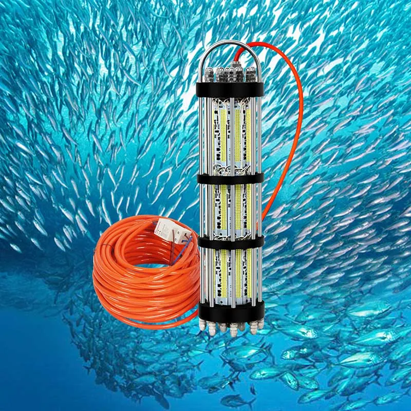 1500W 30m Cable Green Color LED Pesca Esca per la pesca ad alta potenza per la pesca notturna