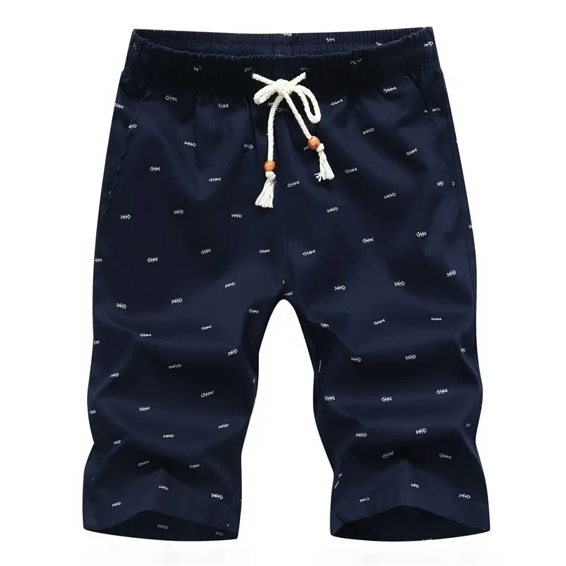 Sommar bomullsbyxor män mode varumärke boardshorts andningsbar manlig casual bekvämt plusstorlek Cool Short Masculino 210712