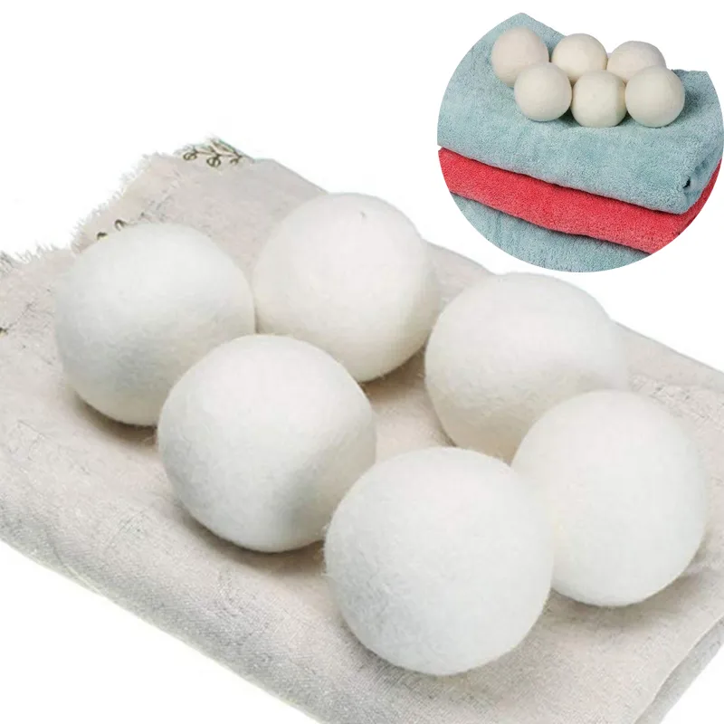 Reusable Wool Dryer Balls Premium Laundry Products Natural Fabric Softener Static Reduces Helps Dry Clothes in Laundrys Quicker