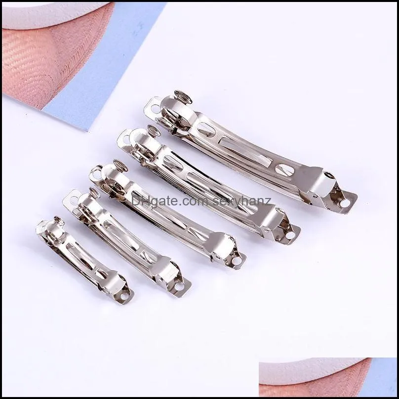 Popular Three-Piece Spring Clip Womens Fashion Automatic Clamp Steel Clip Metal DIY Ornament Accessories Wholesale