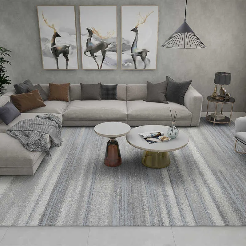 現代のシンプルな長方形のカーペットの家のリビングルームのソファラグ屋内の床のマット滑り止め装飾ソフトエリアの敷物寝室大きいカーペット210626