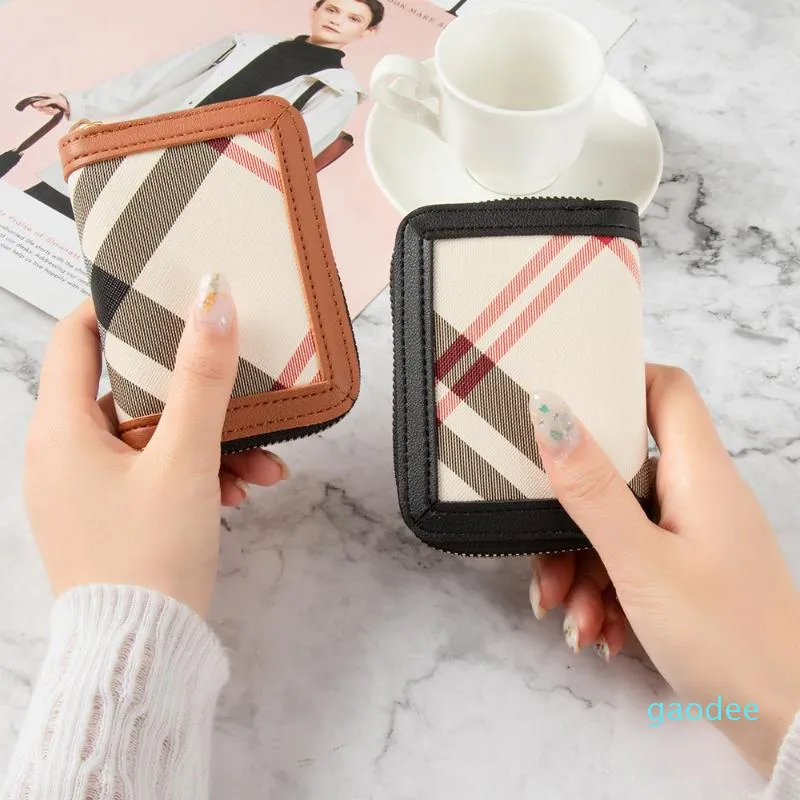 Designer-Card Holders Casual Ladies Holder Multi Slots Coin Purses For Women Anti-degaussing Driver License Clip Compact