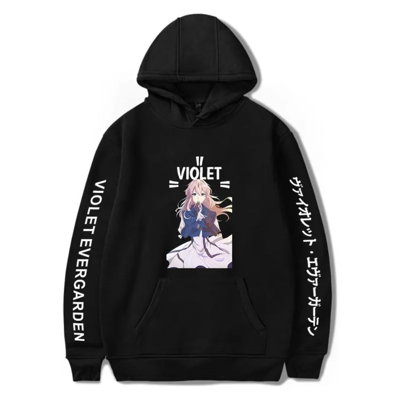 Felpe con cappuccio da uomo Felpe Cosplay Violet Evergarden Theater Edition Film stampato Felpa per ragazzi/ragazze Pullover casual per bambini adulti