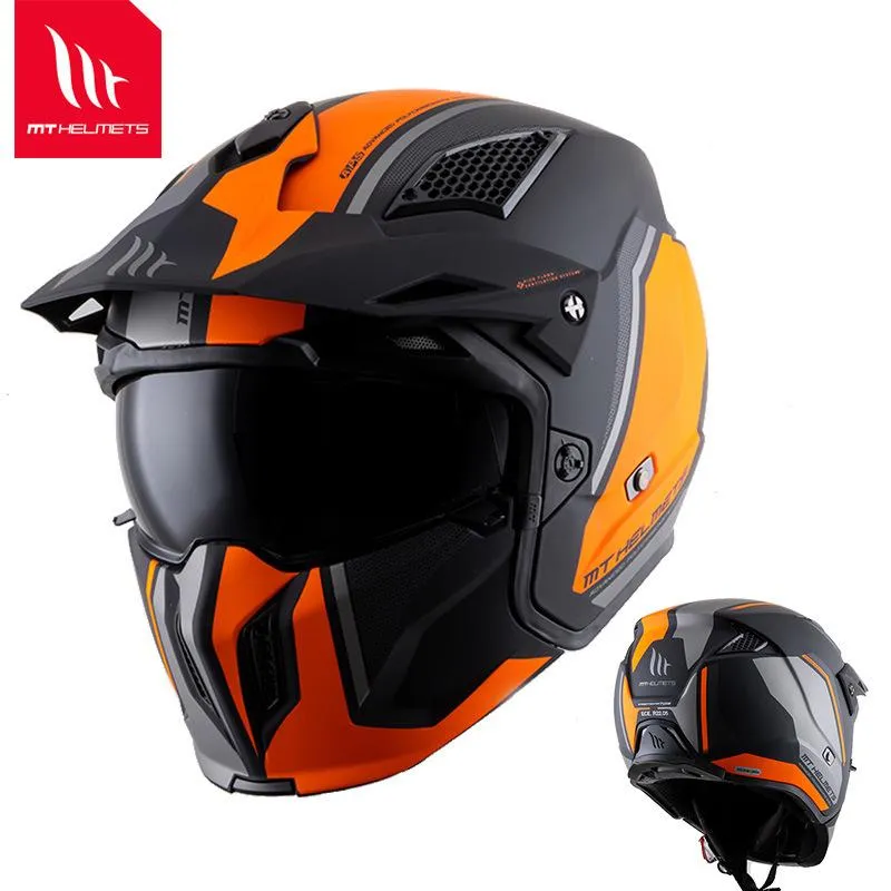 Casco integral de motocicleta para moto y scooter, para hombres y mujeres,  diseño ligero, aprobado por DOT/ECE con visera HD para sol en cuatro