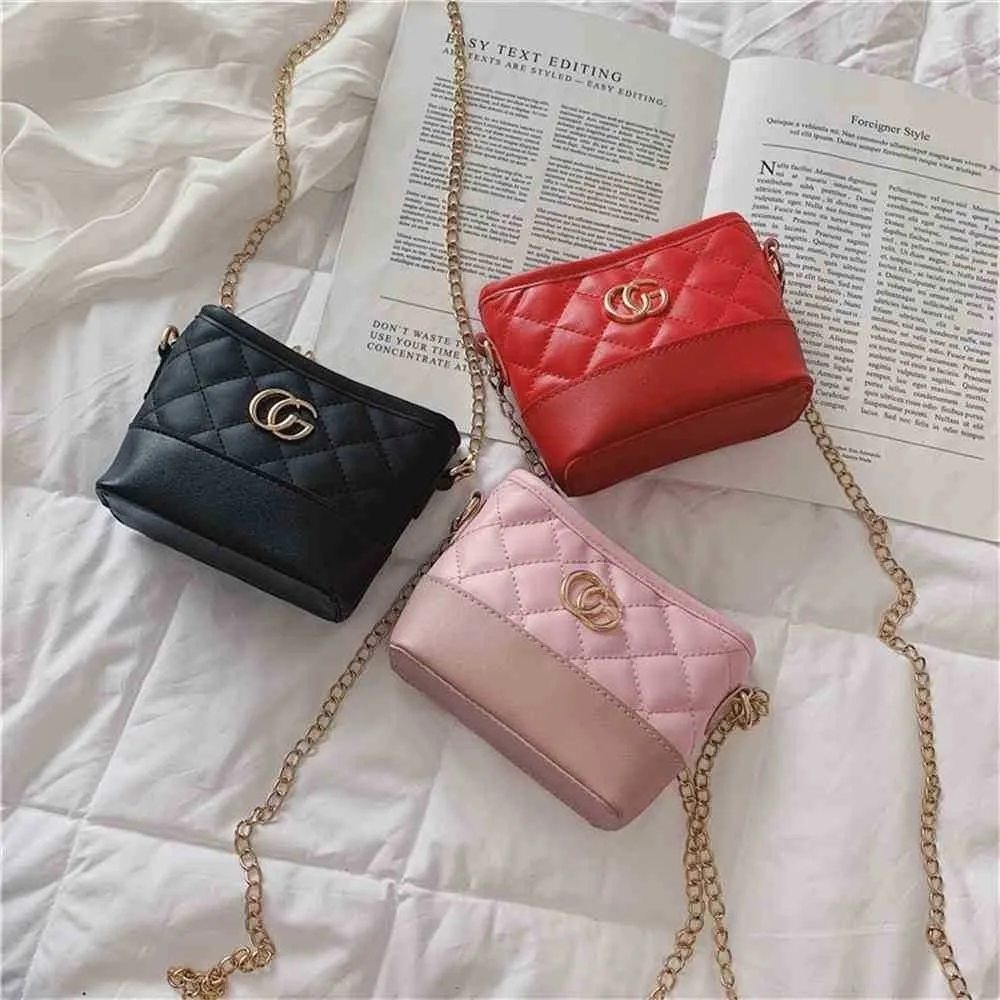 Candy Colors Girl's Korean Princess Messenger Bag 2021 Children's Cute Fashion Bag One-Shoulder Bags Coin Case Purse High Capacity Totes G74N4IZ