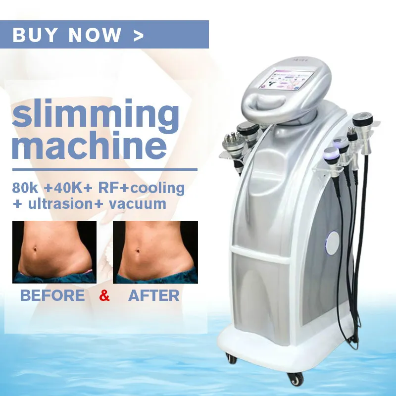 2022 Slimming Professional 80k Strong Ultrasonic Cavitation Machine Lövsugning Body Shape Spa Cellulite Contour Facial Cold Treatment