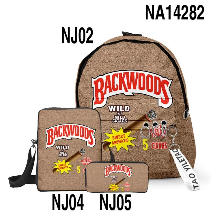 School Bag Backwood Bookbag Piece Backpack Set: Durable Multi