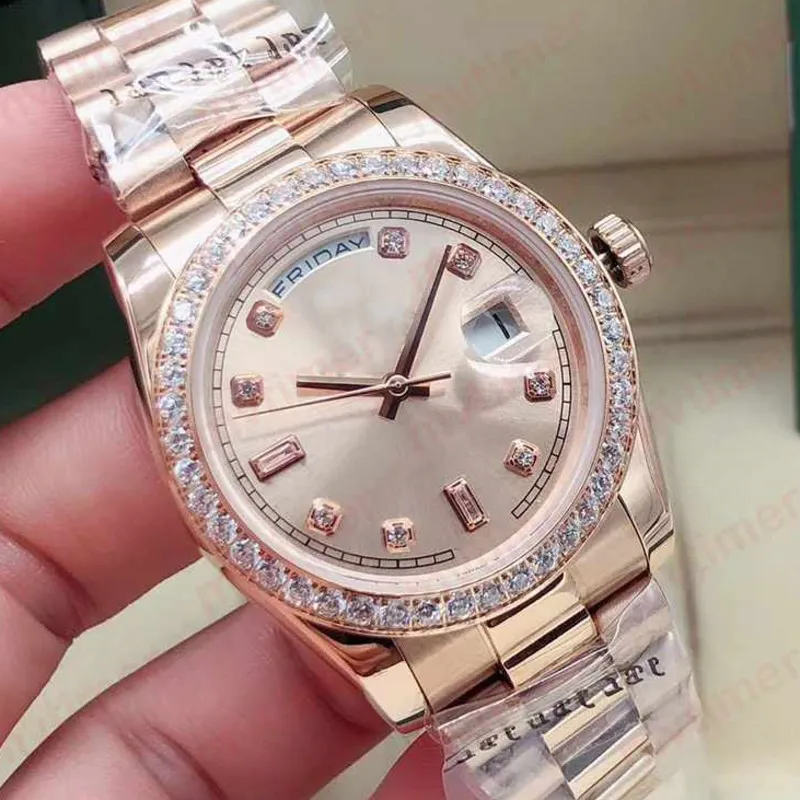 36mm Mode Rose Goud Mannen Automatische mechanische JUBILEE Armband Designer Dames Dames Heren Horloge Diamond Horloges Horloges 2021
