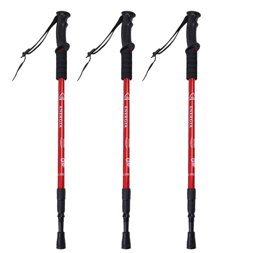 2 sztuk wspinaczka teleskopowa kij Nordic Trekking Walking Laski do pieszych lasek Polacy 7075 Aluminium odporne na wstrząsy 135 cm 220216