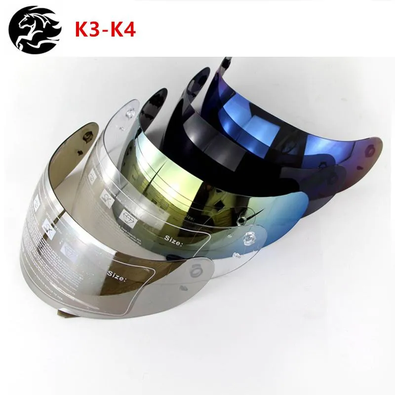 Casques de moto Casque Anti-Rayé Visière Lentille Anti-Uv400 Casco Moto Capacete Moteur Visières K4 Len Pare-Brise