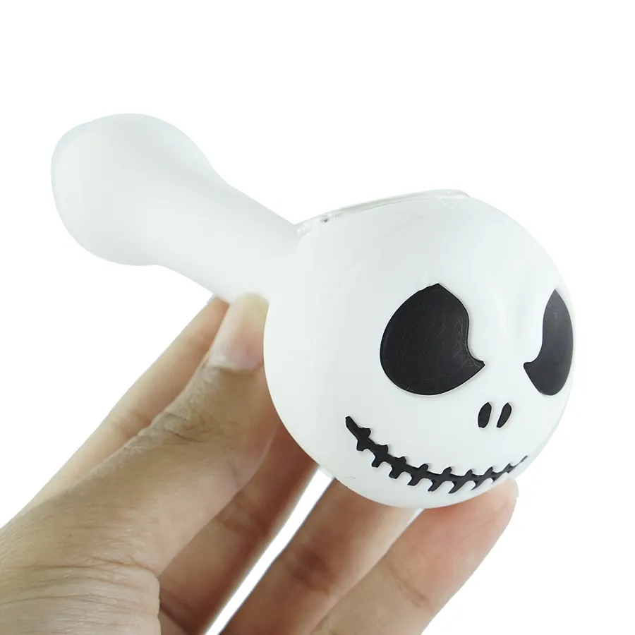 Halloween Niespodzianka Mini Przenośne Rury Roboty Oil Rig Bong Spoon Fajczane Akcesoria do palenia