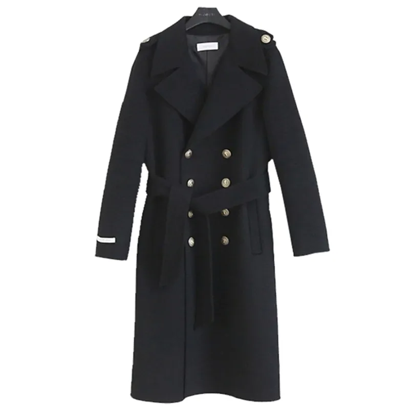 Large Size Women's Woolen Coat Fat Mm Winter Korean Version Of The Long Paragraph Over Knee Loose 211110