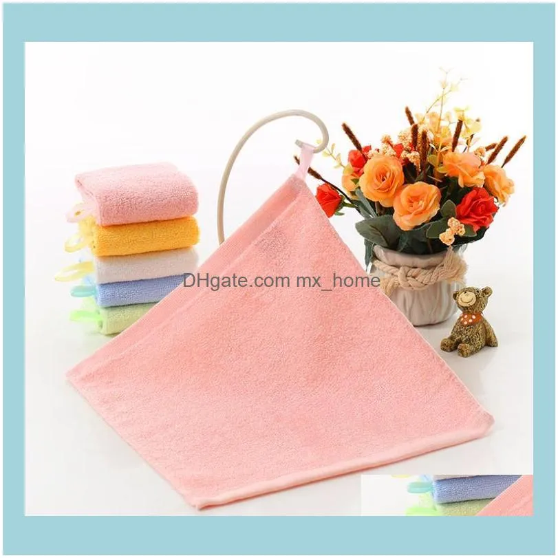 Kindergarten Face Towel Square Wiping Hands Plain Bamboo Fiber Small Square Kindergarten Wipe Face Hand Towels 25*25CM CGY174