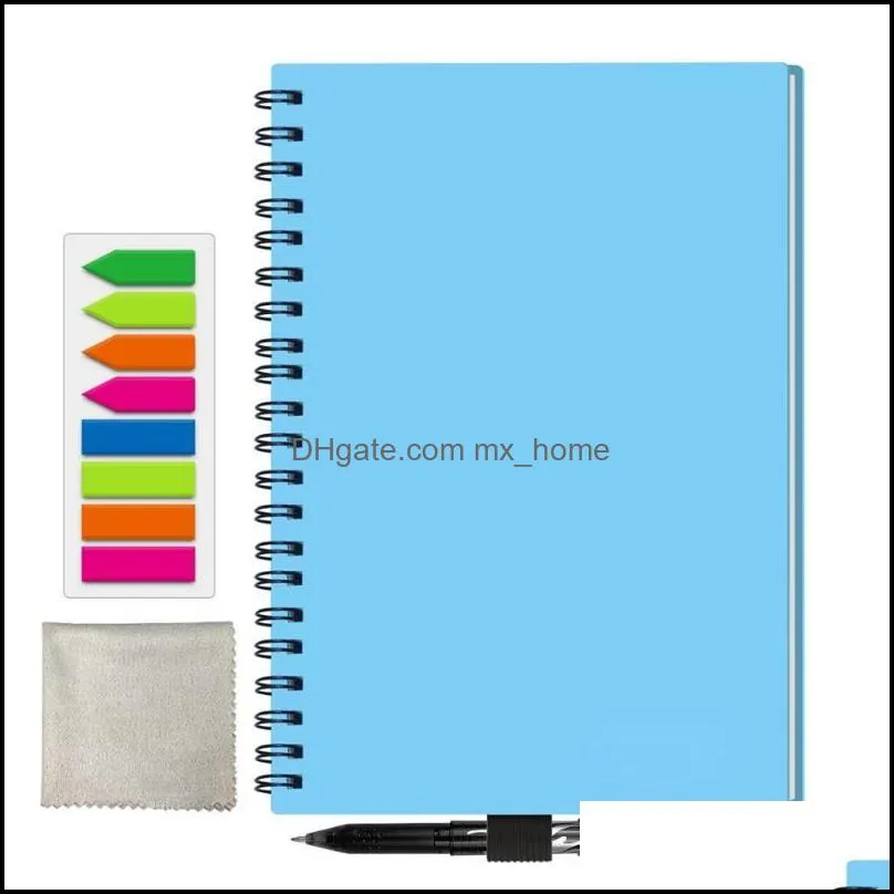 Notepads Smart Reusable Erasable Notebook Paper Erase Notepad Note Pad Lined With Pen Pocketbook Diary Journal Office School Drawing