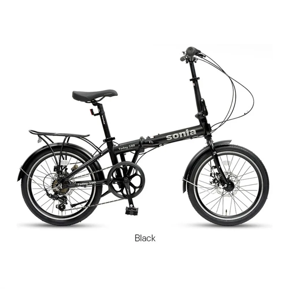 Shimano 7-Speed ​​Disc Brake Folding Bike Cykel 20 tum Aluminium Alloy Folding Mini Cyklar City Walking Bikes Street Cycles