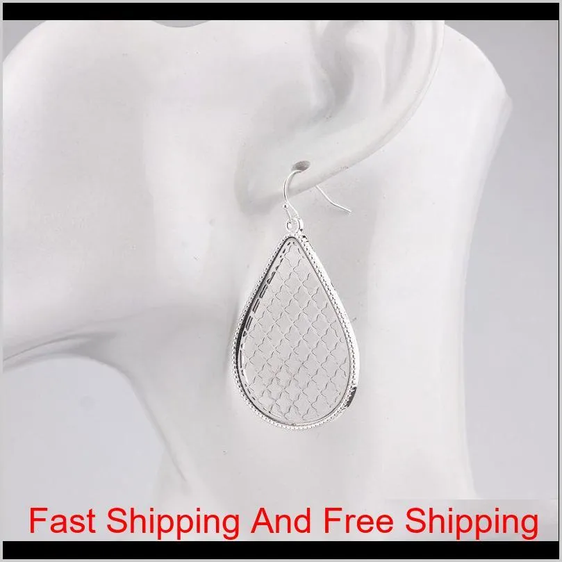 2019 trendy women jewelry copper gold border brass water drop filigree morocco magnolia teardrop copper metallic mesh statement