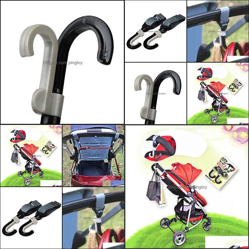 2pcs/set Baby Stroller Hook Holder Carriage Storage Bag Hooks for Pram Pushchair Hanger Stroller Accessories