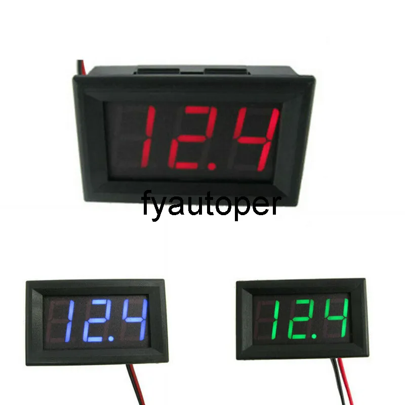 12/24v Universal Car Tuning Led Voltmeter Battery Charging Indicator Wiring Dashboard Gauge Interior Parts Car Accessories