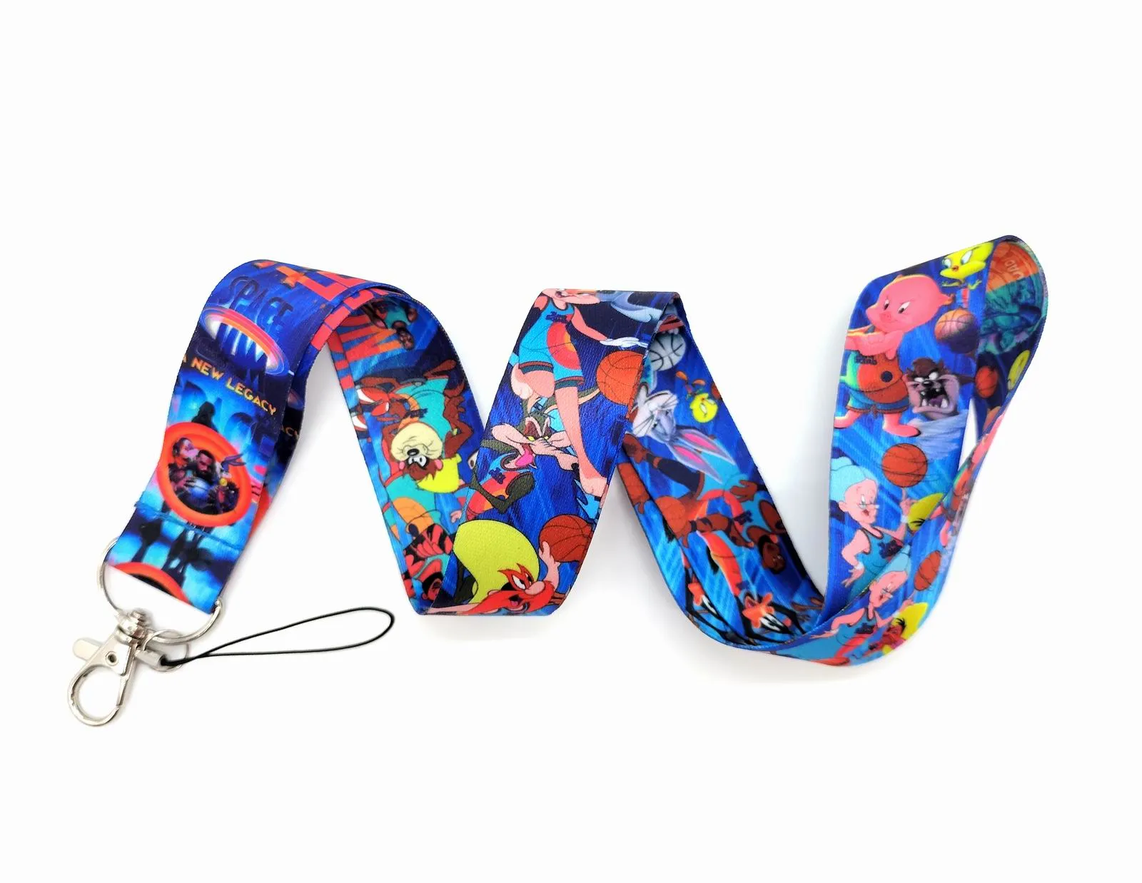 Cell Phone Straps & Charms 30pcs cartoon Space jam Strap Keys Mobile Lanyard ID Badge Holder Rope Anime Keychain for boy girl wholesale 2022#01