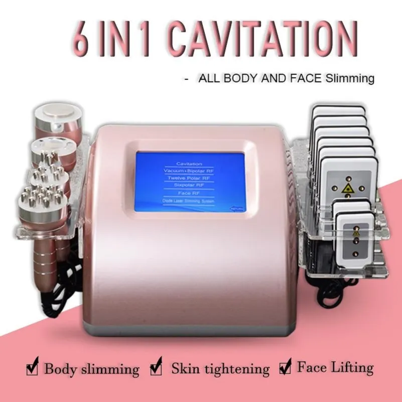 Latest Cavitation Slim Equipment Ultrasound Fat Loss Radio Frequency RF Skin Tightening Laser Lipo Slimming Machine CE Approved