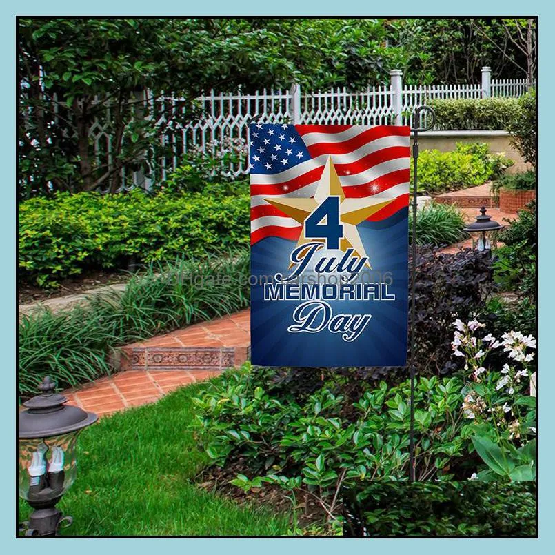 12 Designs Holiday Garden Flag Party Home Decoration Flag Banner Colorful Double Sided Garden Flag Home Festive Lawn Decor DBC VT1098