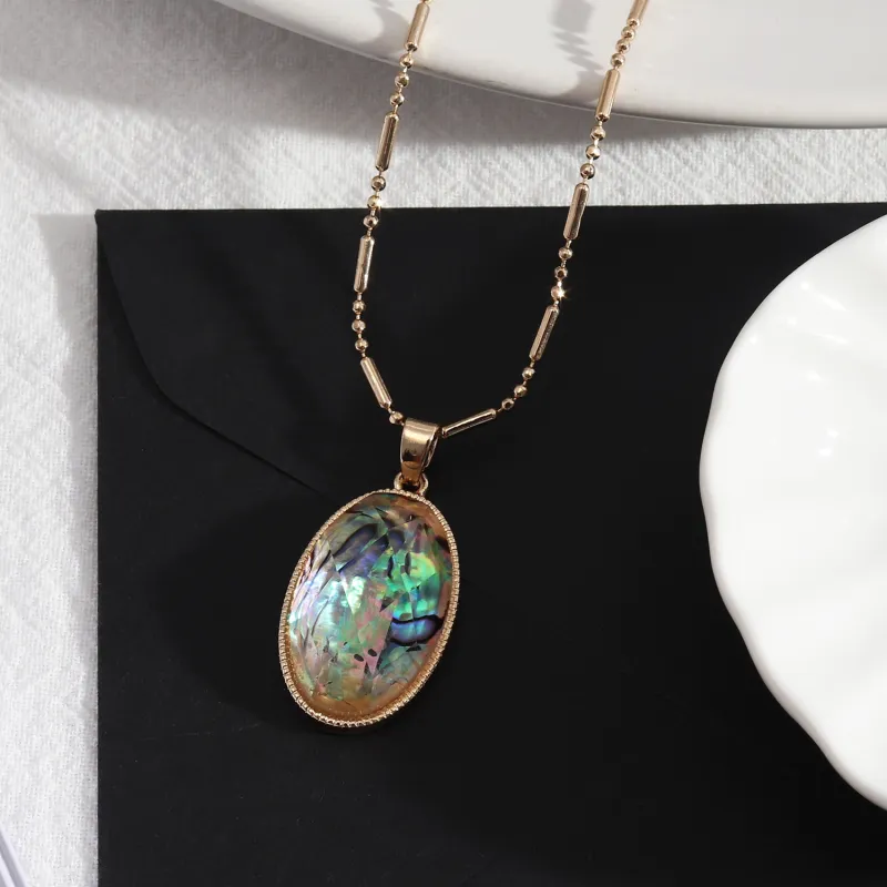 Creativity Design Handmade Natural Colorful Shell Pendant Necklace Fashion Popular Women Jewelry