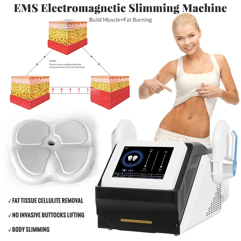 最新の高強度EMTボディスリミングファットバーンマッスルビルドビットルズリフティングシートクッション付きエムスリムマシン