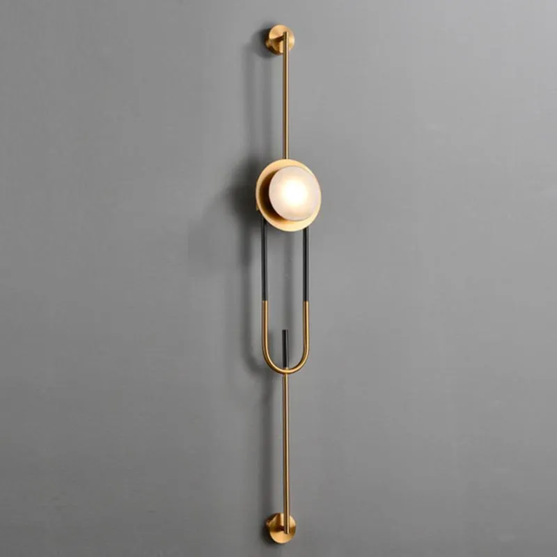 Wall Lamps Modern Golden Hardware Simple Living Room LED Lighting Lamp Marble Bedroom Decoration