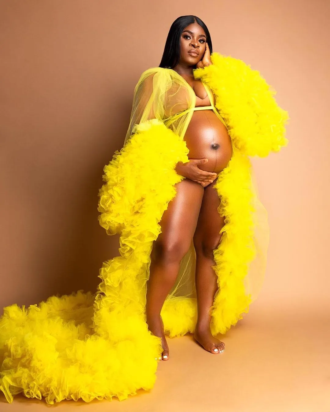 gold plus size maternity dress Momyknows Gold Rhinestone Mesh Sleeveless Backless Bodycon Evening Plus Size Maternity Maxi Dress Gold / S