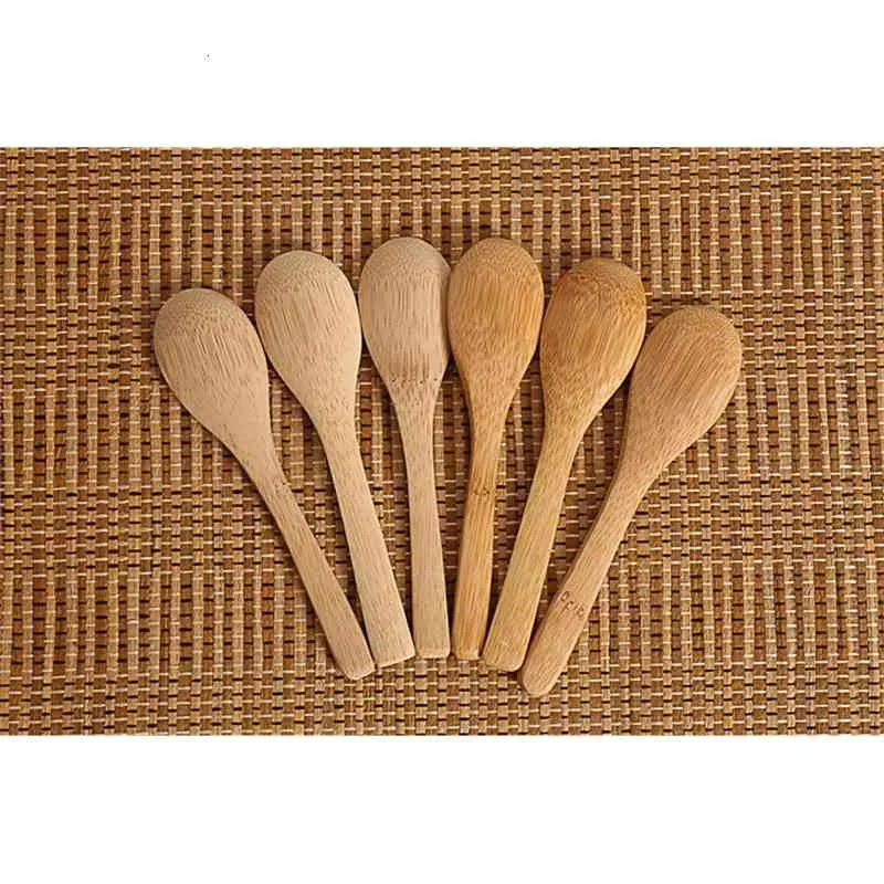 Wooden Jam Spoon Baby Honey Spoons Coffee Scoop New Delicate Kitchen Using Condiment Small 12.8*3cm