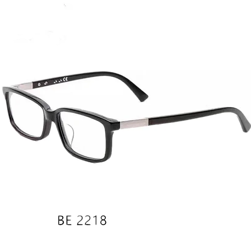 Luxo conciso retangular unisex óculos frame55-16-145 BE2218 Itália Imported Plank + Metal Decoração para prescripton óculos Fullset Case