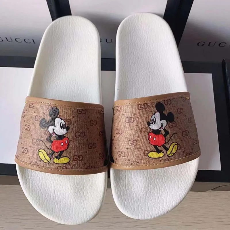 Gucci mickey mouse top shoes slides