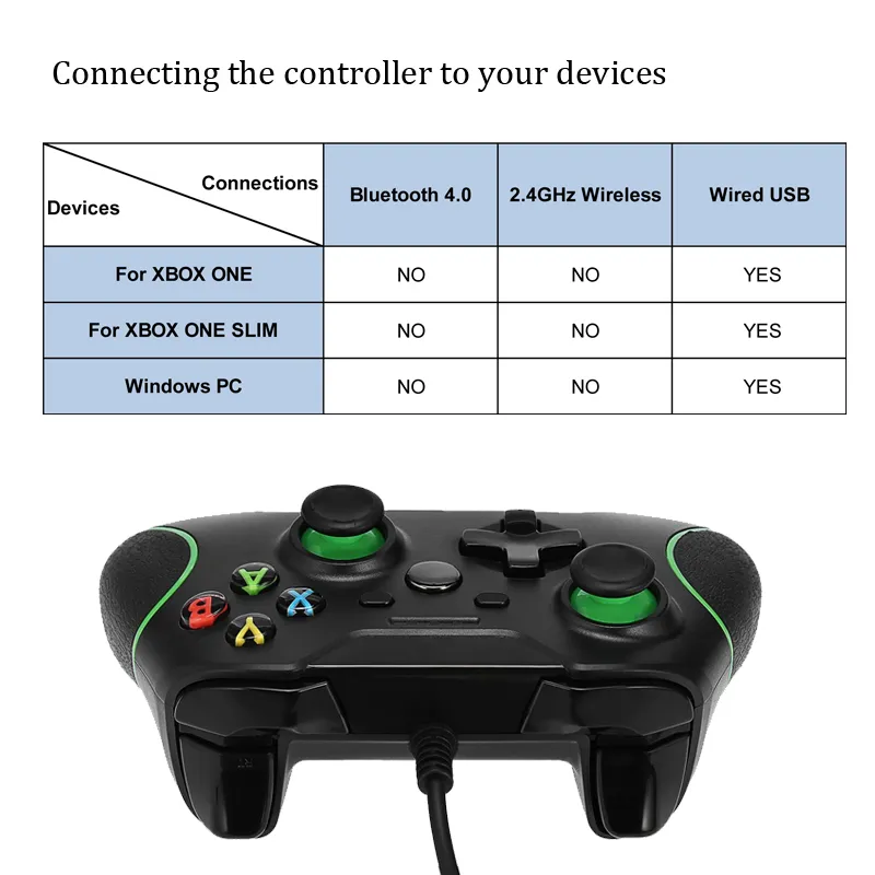 Control De Controlador Con Cable USB Para Microsoft Xbox One