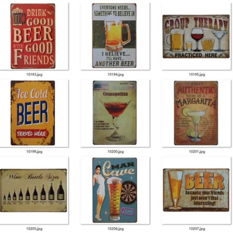 Metal Beer Poster 4000+ style Corona Extra Tin Signs Retro Wall Stickers Decoration Art Plaque Vintage Home Decor Bar Pub Cafe WY1220