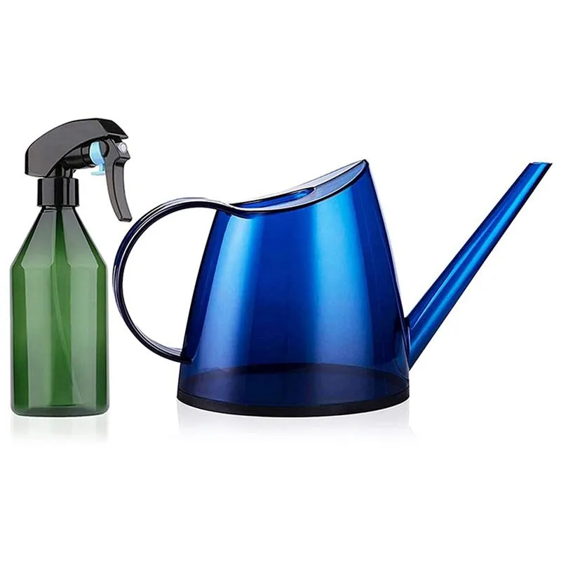 DULING Watering Can for House Bonsai Plants Garden Flower Long Spout 40oz 1.4L 1/3 Gallon 1.4 L, Blue