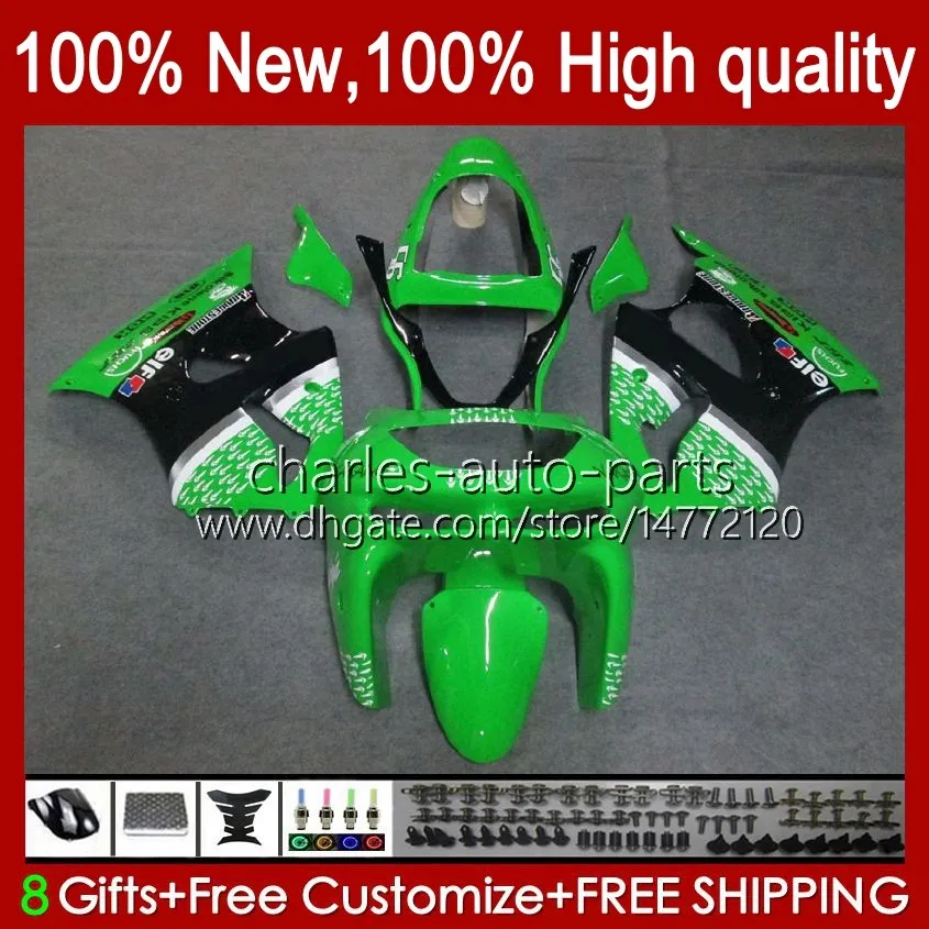 Fairings Kit For KAWASAKI NINJA ZX-6R ZX-636 ZX600 ZX600CC 98-99 Bodywork 16No.9 ZX-600 600CC ZX636 ZX6R 98 99 ZX 636 600 CC 6 R 6R 1998 1999 Motorcycle Bodys green black