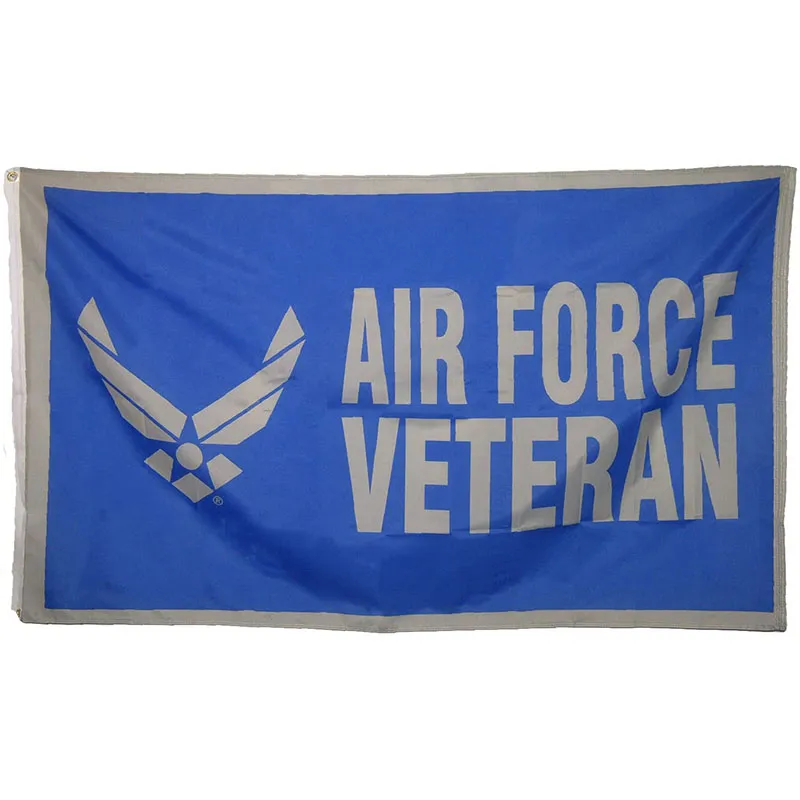 3x5 Air Force Vétéran Vet Vet Ailes Tricoté Polyester Drapeau 3'x5 'Bannière Grapeaux American Flag Club Numérique Bannière et drapeaux en gros