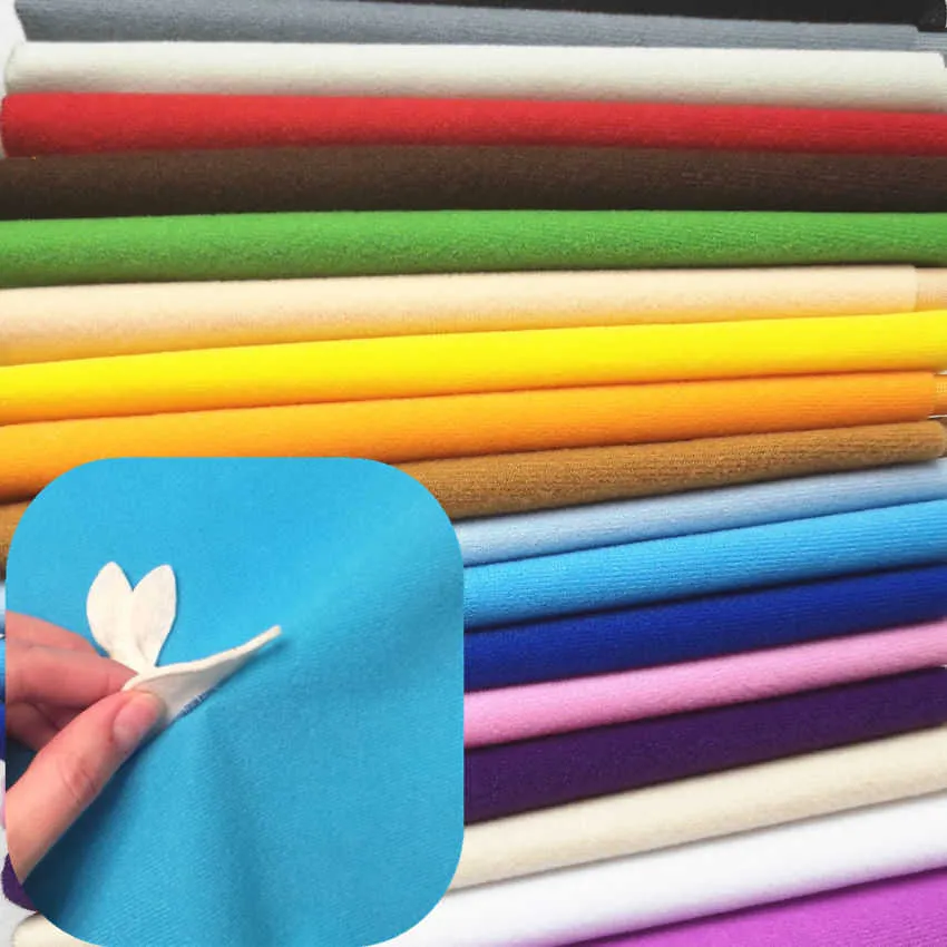 Half Meter Multi-Colors Fleece Fabric Tilda Plush Cloth for Stuff Toys Dolls Sewing Knitted Velvet Loop Fabrics can Hook Tissue 210702