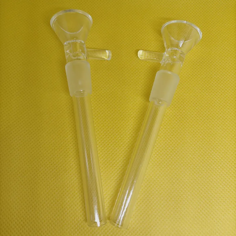 DHL 14mm Mâle Clair Pyrex Fumer Bol En Verre avec 2 pouces à 4.5 pouces Downstem Filtre Entonnoir Ongles Joint Pour Bong Pipe À Eau