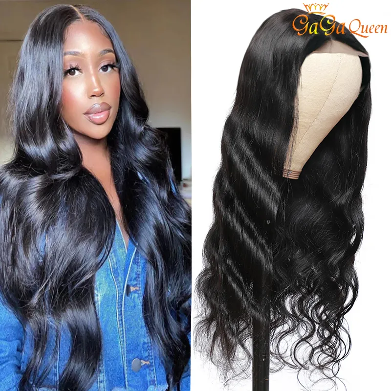 4x4 Lace Closure Wig Body Wave Lace Front Human Hair Wigs Pre Plucked 180% density Pre Plucked Brazilian hair wigs