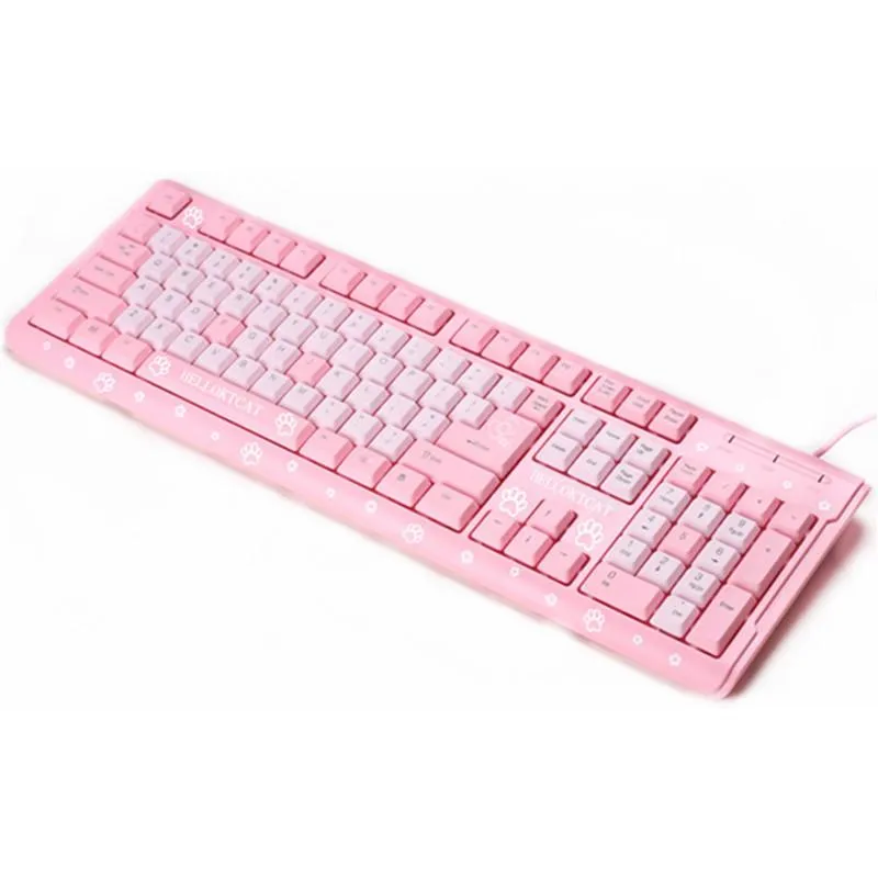 USB Wired Keyboard Gaming Keyboards For Tablet Desktop Ultra Thin Cute