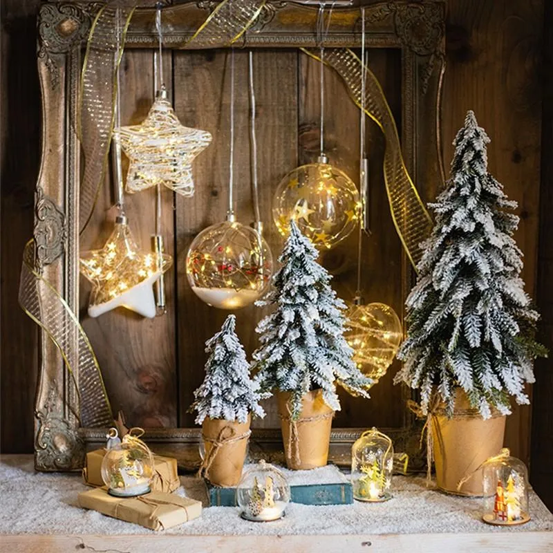 Party Decoration Christmas Clear Ornament Ball Super Stor LED Hängande träddekorationer