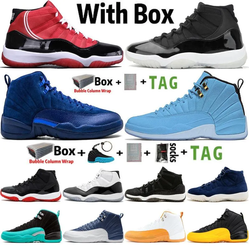 2022 con Box Jumpman 11 11s 25 aniversario Concord 45 zapatos de baloncesto para hombres 12 12s profundos azul reina unc michigan entrenadores de zapatillas deportivas tamaño 36-47