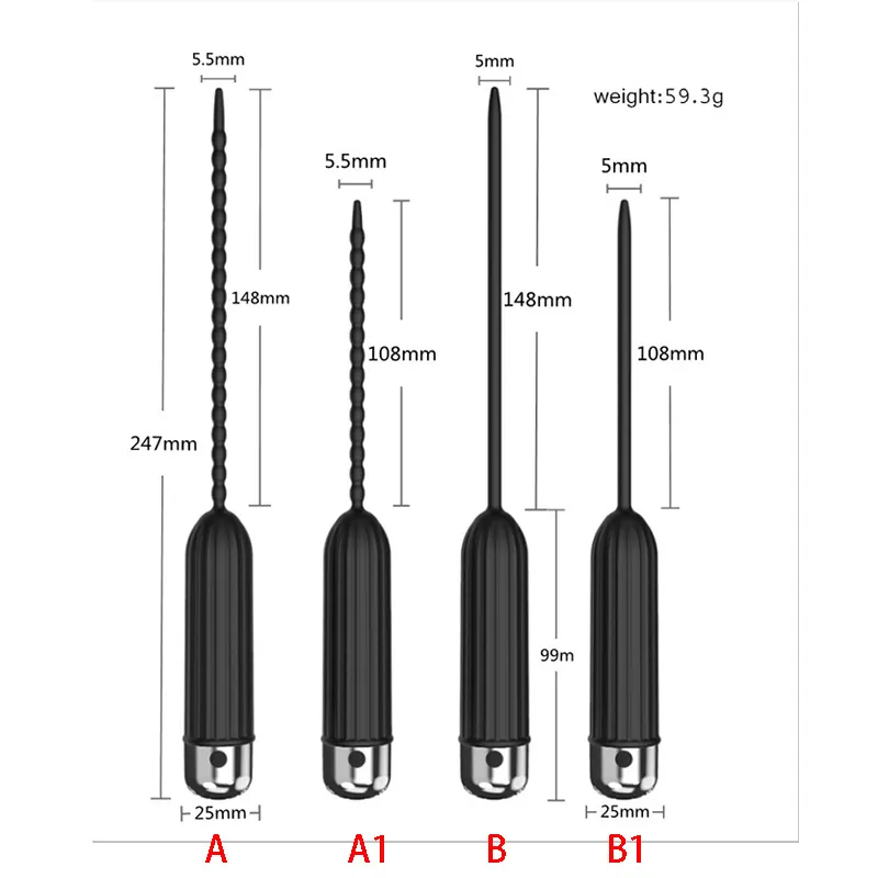 Massage 10 fréquences Vibration Silicone cathéter urétral sons vibrateur pour dilatateur urétral masculin prise de pénis Vibrtor pour hommes Sex Toy