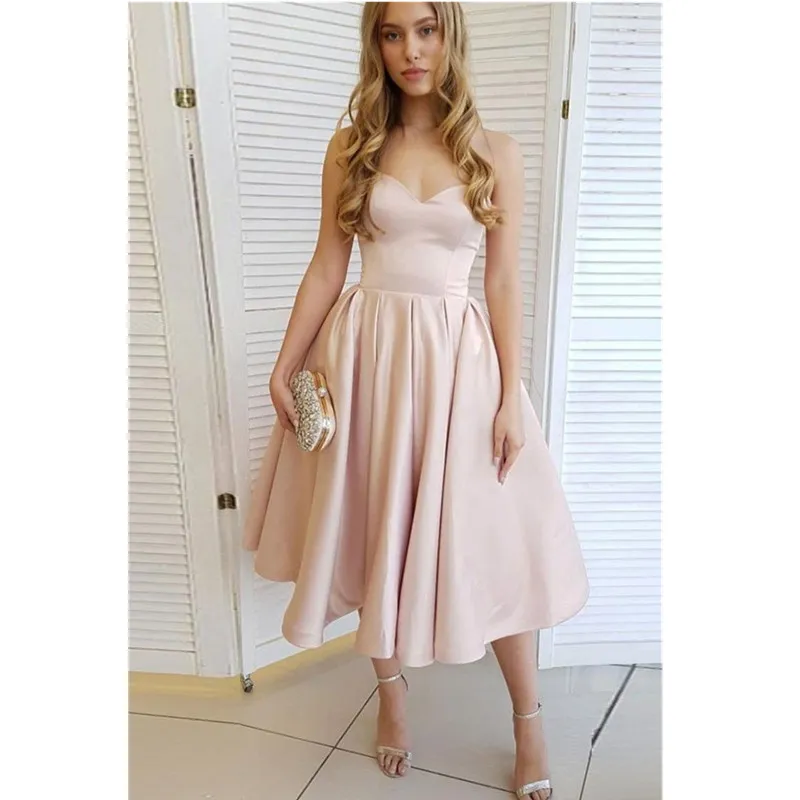 white christmas dresses Dusty Pink Strapless Cute Short Homecoming Dresses Cocktail Dress MHL032 main image 0