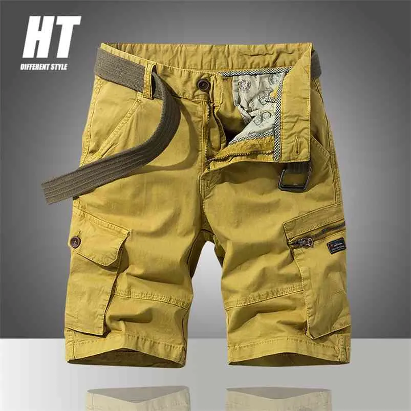 Summer Men Cargo Shorts Coton Bermuda Multi-Pocket Camouflage Denim Casual Pantalon Vêtements Mâle Social 210714