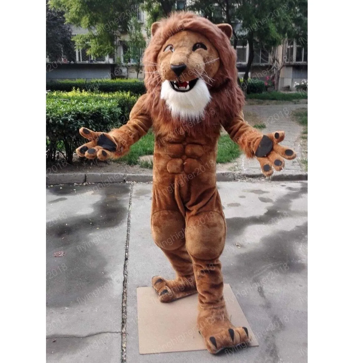 Mascotte Lion Costume Adulti Unisex Tema Anime Animale Di Cartoni