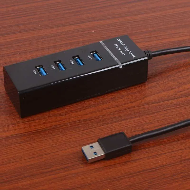 4 Port Usb Splitter Officeworks Adapter For Fast Data Transfer On PC, MacBook, And Laptop USB 3.