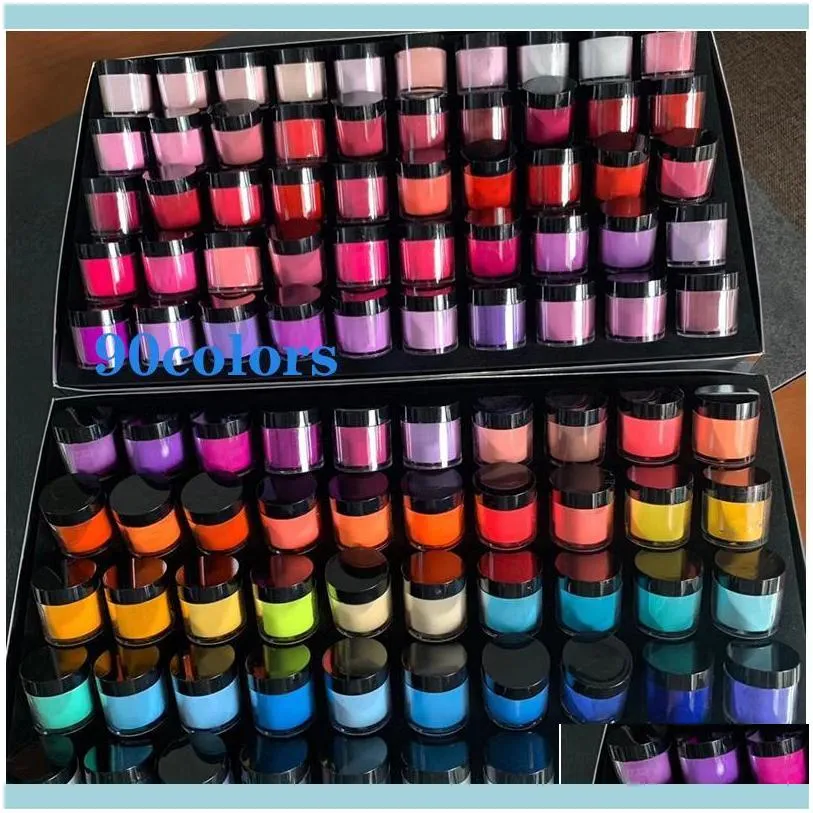 10g/box Fast Dry Nail Dipping Powder Acrylic 3 In 1 French Nails Match Color Gel Polish Nail Lacuqer Dip Powder 90color